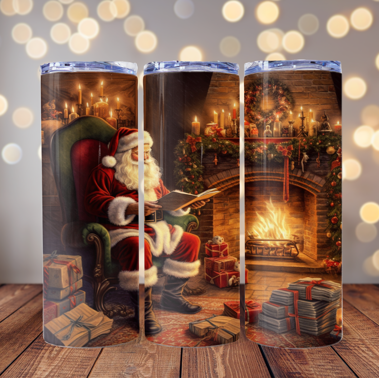 Santa by the Fireplace - 20oz Tumbler