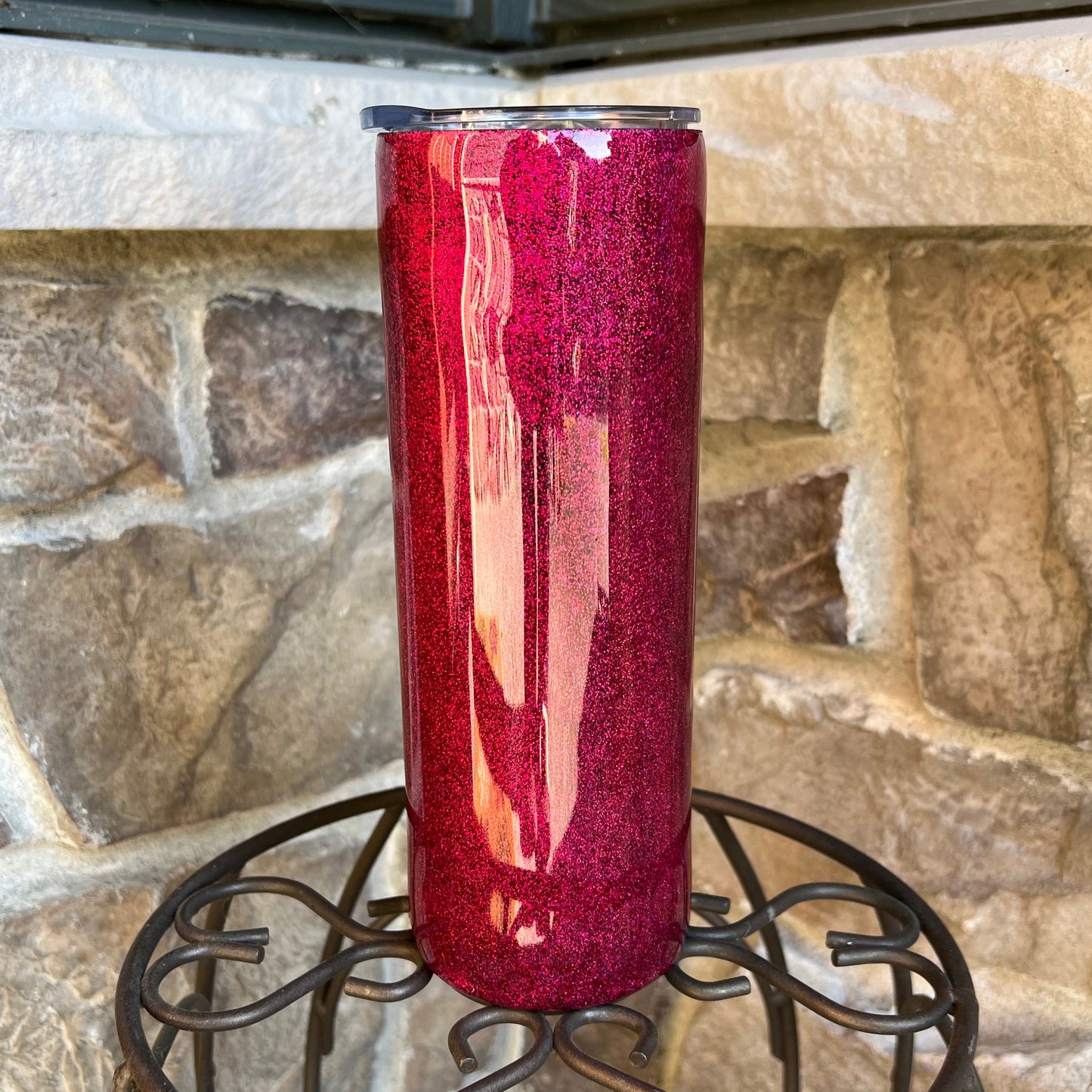 Crimson Crush Glitter – 20oz Epoxy Stainless Steel Tumbler