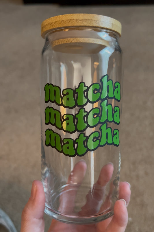 Matcha Matcha Matcha - 20oz Glass Tumbler