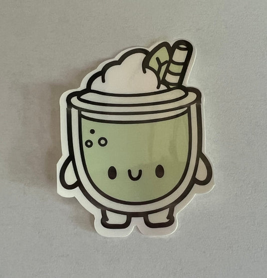 Kawaii Matcha To Go Cup Sticker