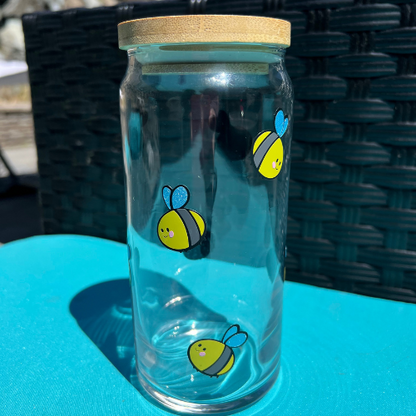Chonk Bee - 20oz Glass Tumbler
