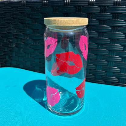 Kiss Kiss - 20oz Glass Tumbler