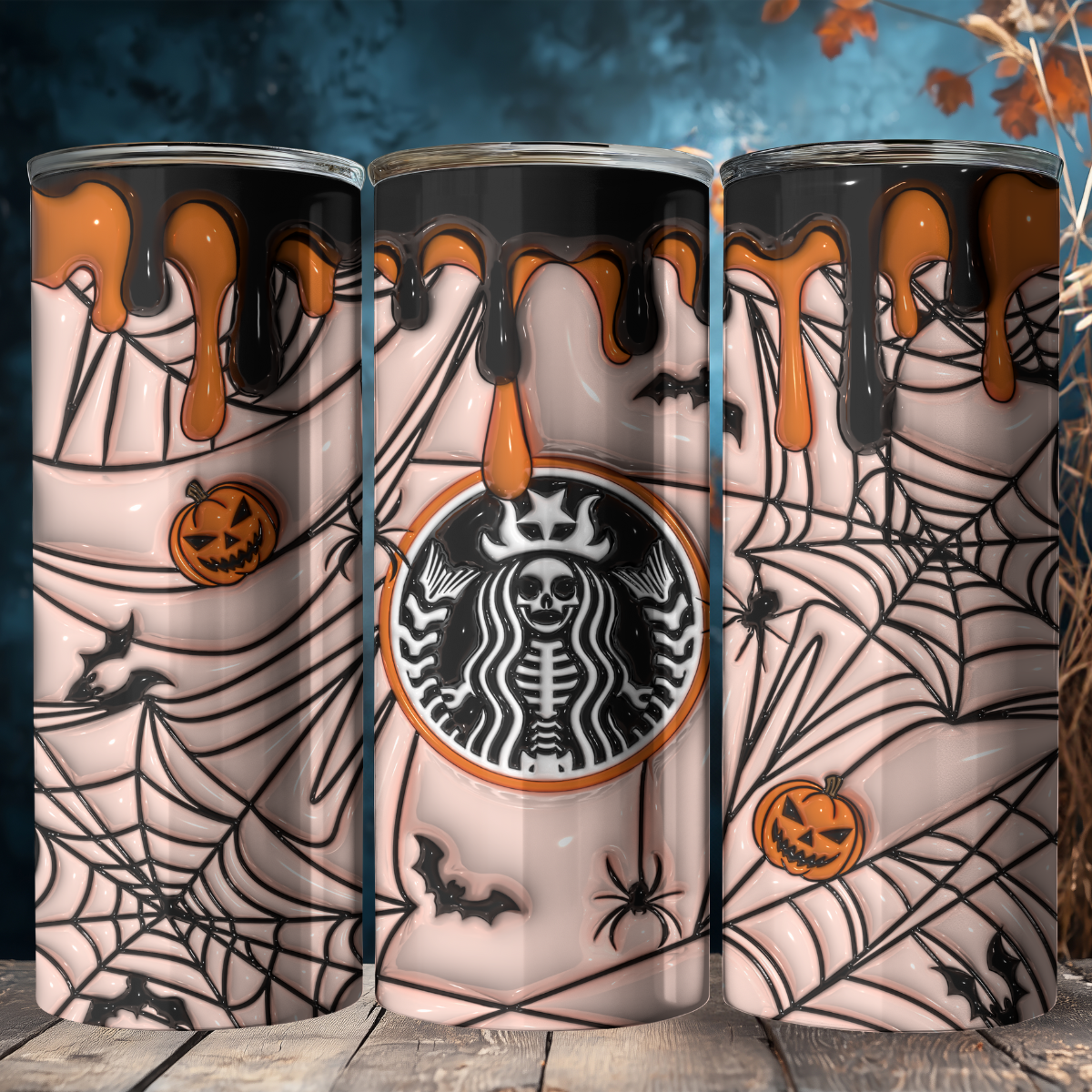 October 2025 - Batty Barista - 20oz Stainless Steel Tumbler