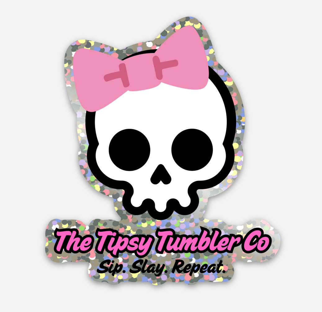 The Tipsy Tumbler Co Glitter Stickers