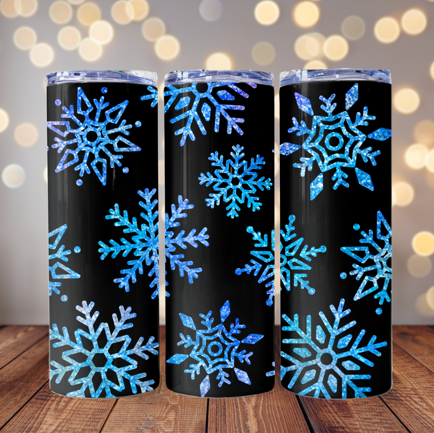 Glittering Winter Snowflakes - 20oz Tumbler
