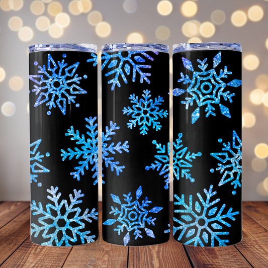 Glittering Winter Snowflakes - 20oz Tumbler
