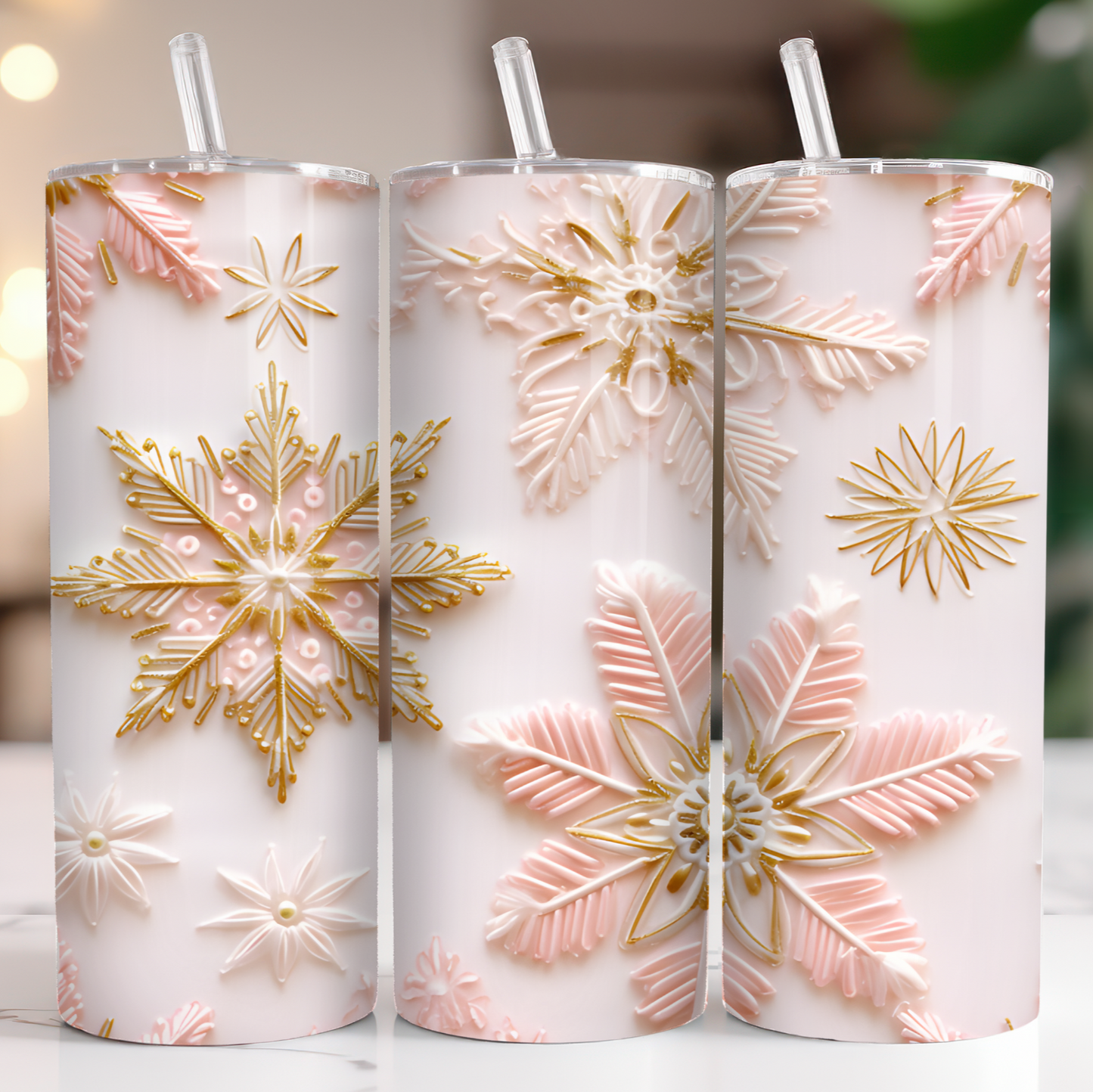 Sugar Frosted Snowflakes - 20oz Tumbler