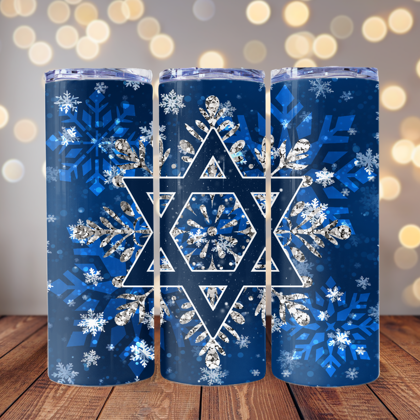 Star of David & Snowflakes - 20oz Tumbler