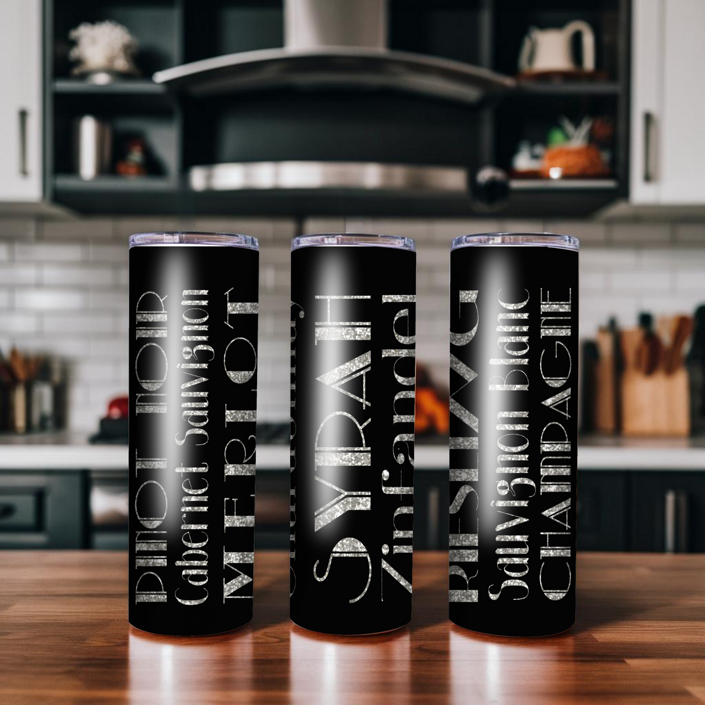 Types of Wine - 20oz Stainless Steel Tumbler