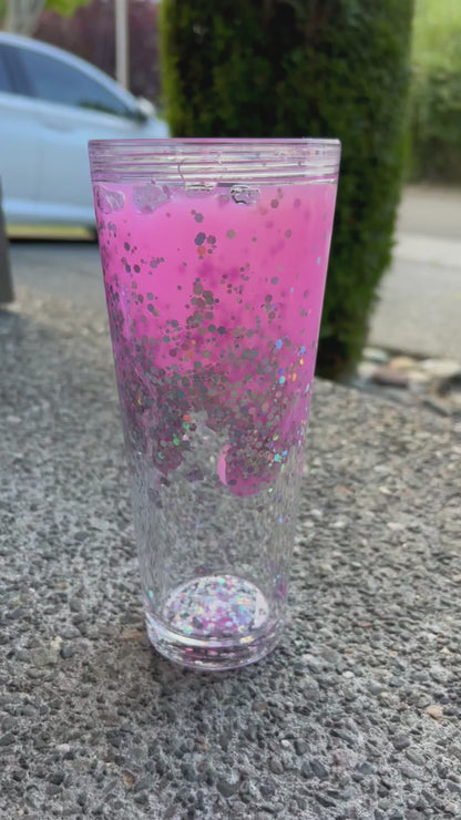 Bubblegum Glitter [LAVA GLOW] - 24oz Tumbler