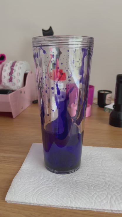 Amethyst Abyss [TRANSPARENT LAVA DRIP] - 24oz Tumbler