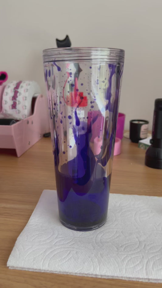 Amethyst Abyss [TRANSPARENT LAVA DRIP] - 24oz Tumbler