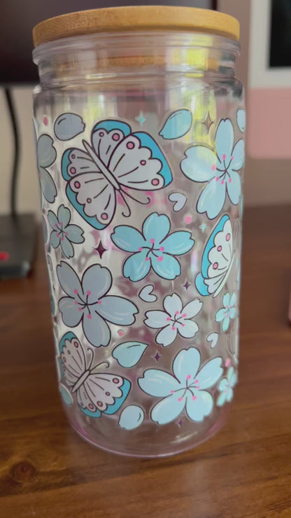 Butterflies & Flowers - 16oz Tumbler